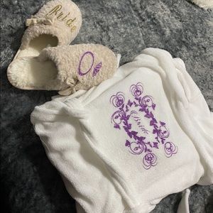Custom made bridal robe